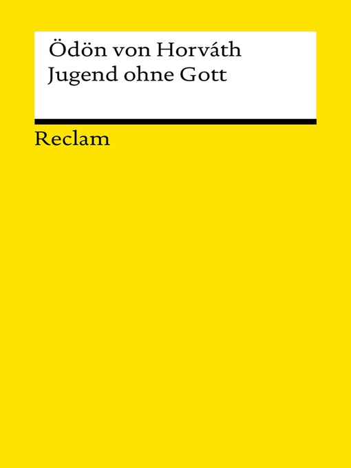Title details for Jugend ohne Gott. Roman by Ödön von Horvath - Available